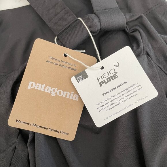 Patagonia Magnolia Spring Recycled Polyester Dress Style #58366 Ink Black Sz S - Picture 8 of 13